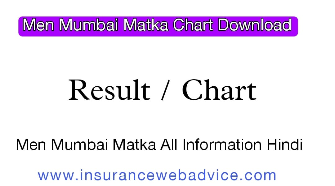 Men Mumbai Matka Chart